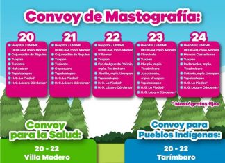 Reinician recorridos de convoyes de salud en Michoacán