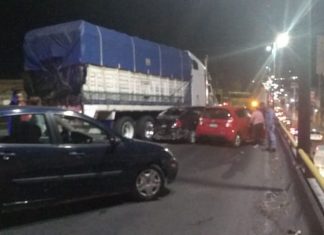 La noche de ayer se registró un choque que dejó 4 heridos
