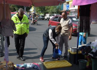 MORELIA/ Supervisan medidas sanitarias en tianguis popular de la Av. Pedregal