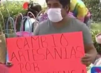 Vendedores ambulantes piden intercambiar despensas por sus productos Vendedores ambulantes piden intercambiar despensas por sus productos