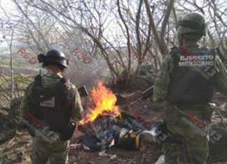 ZAMORA/ Destruyen Narcocampamento, aseguran droga y cartuchos