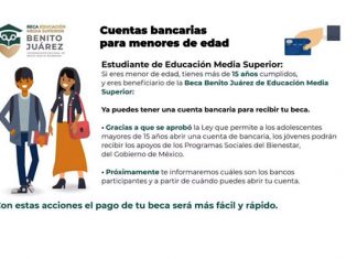 Jóvenes menores de edad podrán tener cuenta bancaria para recibir su beca: AMLO