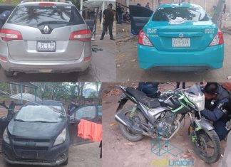 Recuperan tres vehículos y una motocicleta, en Aguililla