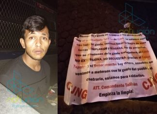 Hombre es detenido al colocar una «narcomanta» del CJNG