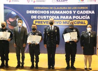 Finaliza capacitación de policías municipalesFinaliza capacitación de policías municipales