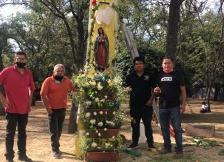Colocan Altar a la Virgen de Guadalupe en el Bosque Cuauhtémoc en Morelia