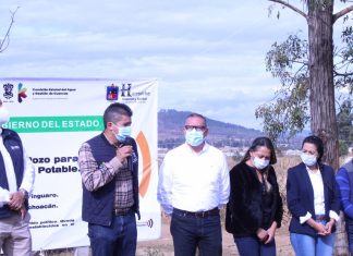 Arranca equipamiento de pozo de agua potable en Huiramba