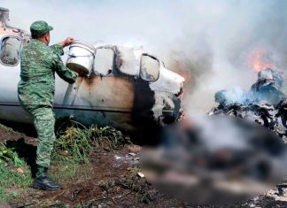 Desplome de Aeronave de la Fuerza Aérea Mexicana deja dos muertos al momento