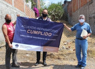 Con acuerdo reparatorio, logra Fiscalía General restitución de inmueble a víctima de Despojo