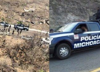 Policías son atacados con explosivos lanzados al aire en Aguililla