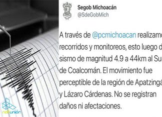 Michoacán Reporta Sismo De 4.9 De Magnitud