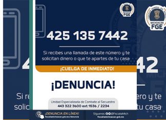 Asegura Fiscalía General a madre e hija víctimas de extorsión virtual, en Parácuaro