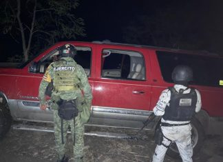 Durante enfrentamiento militares logran detener a personas con armas y vehículos