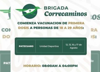 Vacuna vs Covid-19 ha llegado a Pátzcuaro para los jóvenes de 18 a 29 años