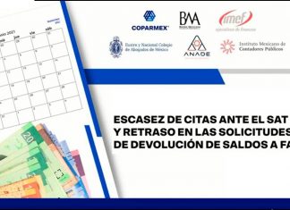 Exhortan organizaciones al SAT a agilizar las citas para contribuyentes y concretar la devolución de IVA