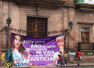 A un año de la localización de Jessica González se preparan para pintar de rojo Palacio de Gobierno