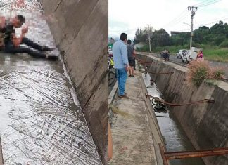 Cae motociclista al canal de #Metropolis, ya van varias personas que caen en el mismo lugar.