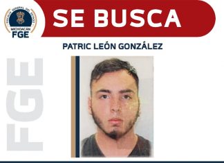 Ofrece #FGE recompensa para localizar y detener a Patric León González, probable responsable del delito de Secuestro Agravado