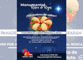 Tarímbaro convoca a partir su Rosca de Reyes monumental de 100 metros