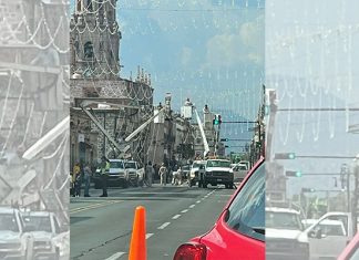 Bloqueo en la avenida Madero se debe al retiro de luces navideñas, tome rutas alternas