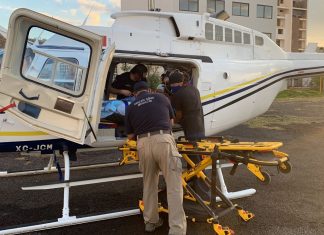 Servicios Aéreos traslada a paciente con complicaciones luego de dar a luz, al hospital de la Mujer