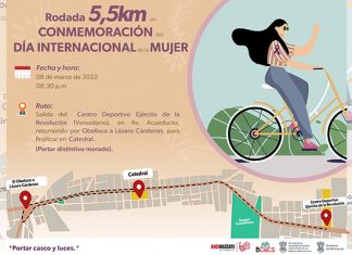 Convoca Seimujer a rodada ciclista el Día Internacional de la Mujer