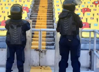 Instalan operativo de seguridad en el Estadio Morelos