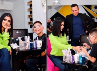 Niño de 8 años rompe estereotipo y se dedica a poner uñas acrílicas.