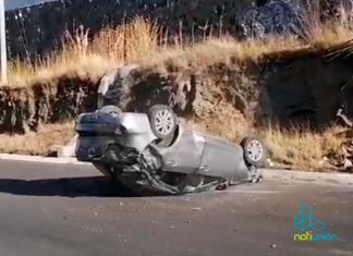 Vuelca un carro en la salida a Mil Cumbres