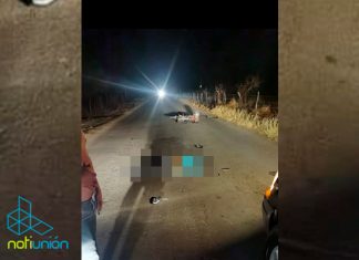 #Apatzingán Motociclista muere al derrapar su unidad, su sobrino resultó herido