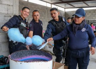 Niños y niñas de Ciudad Peluche, disfrutan su día con elementos de la SSP