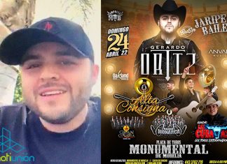Gerardo Ortiz llega a la #Monumental de #Morelia este domingo 24 de abril