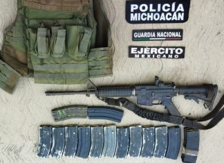 #Aguililla Detienen a un hombre con 420 cartuchos y un arma de fuego