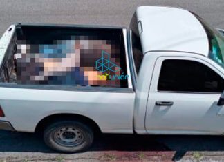 Identifican ante la FGE 5 de los 6 cuerpos que fueron abandonado en una camioneta ayer domingo