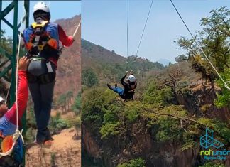 Inaugura Etucúaro Michoacán la nueva atracción «Columpio al vacío» uno de los más grandes de este país