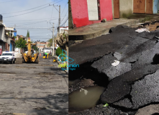 Comienza bacheo de calle destruida, vecinos reportan que por años han vivido con baches profundos y calles en pésimas condiciones