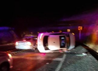 Se registra accidente vehicular en ramal Camelinas