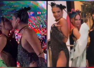 Belinda protagoniza beso de tres en Pride de Madrid