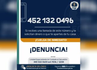Localiza Fiscalía General a una joven de 21 años, víctima de secuestro virtual, en el municipio de Tancítaro