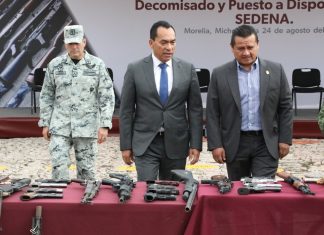 Participa FGE en ceremonia para la destrucción de armas de fuego