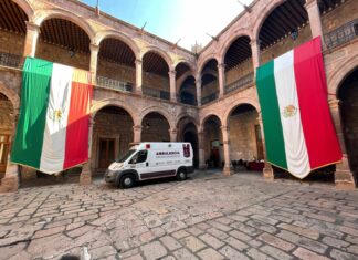 Mantendrá SSM operativo médico prehospitalario en el Centro Histórico de Morelia durante fiestas patrias
