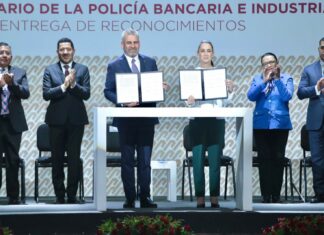 Bedolla y Sheinbaum firman convenio para fortalecer a la Policía Auxiliar de Michoacán