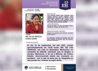 Piden apoyo para encontrar a madre de familia de Nahuatzen
