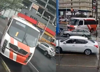 #Video Camión en #Morelia se salva de lo que pudo ser un terrible accidente