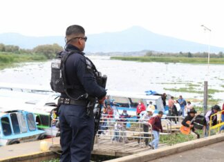 En estrecha coordinación, Agrupamiento Lacustre de la SSP garantiza seguridad durante celebración de Noche de Muertos