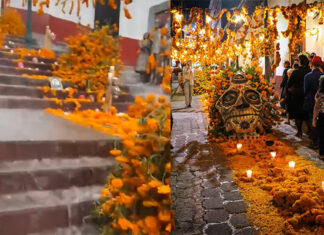 #Tacámbaro El altar más grande de Michoacán es arrastrado y destrozado por la lluvia