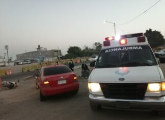 Motociclista resulta lesionado en un accidente en la salida a Salamanca