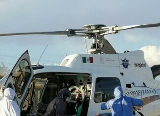 Servicios Aéreos de la SSP traslada a paciente con intoxicación por organofosforado