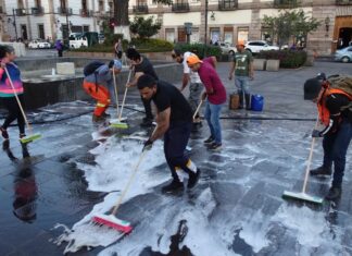 Se retira plantón del FNLS y ya todo esta limpiecito