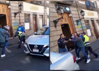 Conductor de plataforma golpea a un elemento de tránsito en Morelia